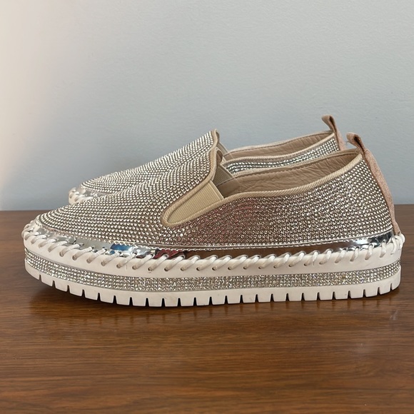 SLIP-ON GLITTER VULCANIZED PLATFORM SHOE SNEAKER NWOT | Multiple Sizes Available - Picture 3 of 11